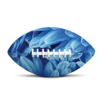 Blue Chrysanthemum Flower Print Rugby Ball