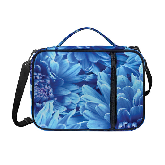 Blue Chrysanthemum Flower Print Shoulder Strap Bible Bag