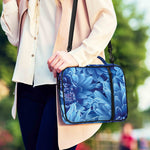 Blue Chrysanthemum Flower Print Shoulder Strap Bible Bag