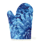 Blue Chrysanthemum Flower Print Single Oven Mitt