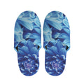 Blue Chrysanthemum Flower Print Slippers