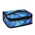 Blue Chrysanthemum Flower Print Small Lunch Bag