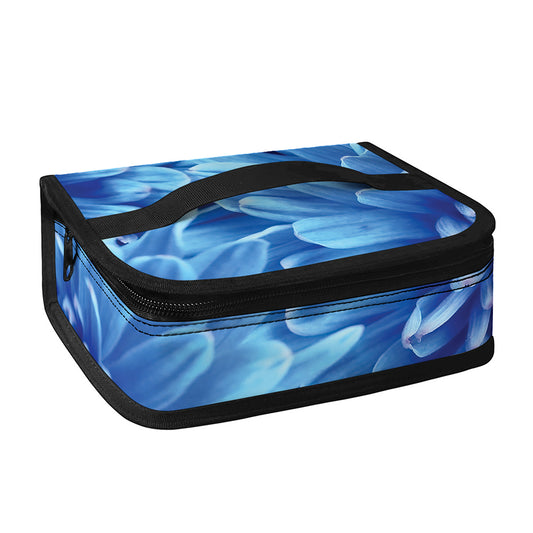 Blue Chrysanthemum Flower Print Small Lunch Bag