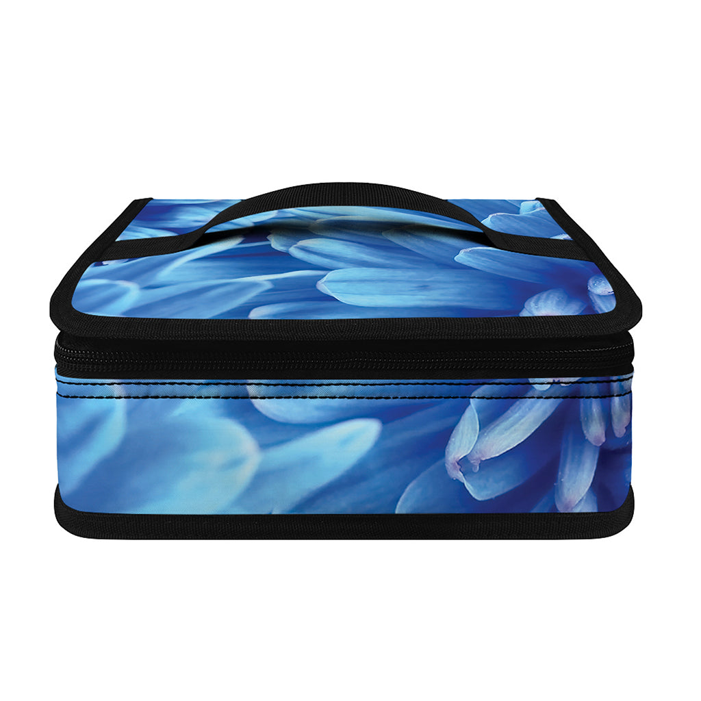 Blue Chrysanthemum Flower Print Small Lunch Bag