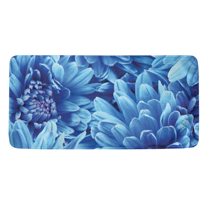 Blue Chrysanthemum Flower Print Towel