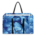 Blue Chrysanthemum Flower Print Utility Tote Bag