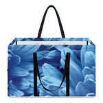 Blue Chrysanthemum Flower Print Utility Tote Bag