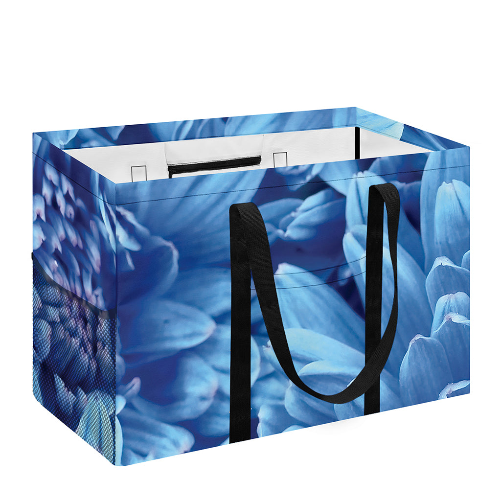 Blue Chrysanthemum Flower Print Utility Tote Bag