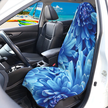 Blue Chrysanthemum Flower Print Waterproof Car Seat Cover