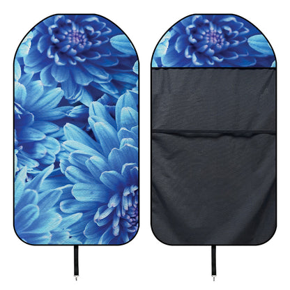 Blue Chrysanthemum Flower Print Waterproof Car Seat Cover