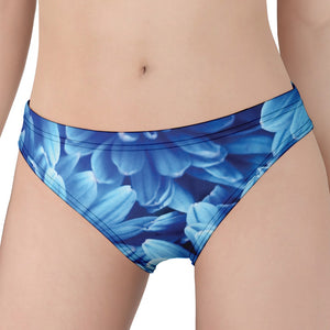 Blue Chrysanthemum Flower Print Women's Panties