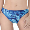 Blue Chrysanthemum Flower Print Women's Thong