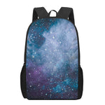 Blue Cloud Starfield Galaxy Space Print 17 Inch Backpack