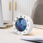 Blue Cloud Starfield Galaxy Space Print Alarm Clock