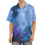 Blue Cloud Starfield Galaxy Space Print Aloha Shirt