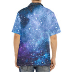 Blue Cloud Starfield Galaxy Space Print Aloha Shirt