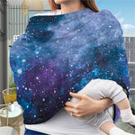 Blue Cloud Starfield Galaxy Space Print Baby Seat Cover