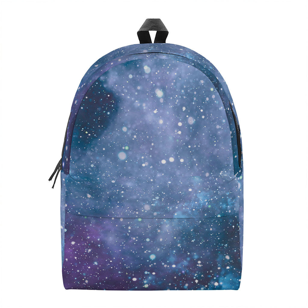 Blue Cloud Starfield Galaxy Space Print Backpack