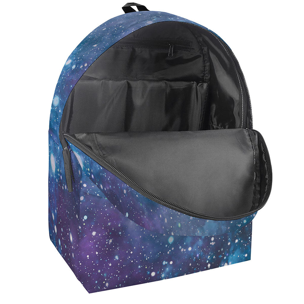Blue Cloud Starfield Galaxy Space Print Backpack