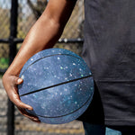 Blue Cloud Starfield Galaxy Space Print Basketball