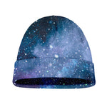 Blue Cloud Starfield Galaxy Space Print Beanie