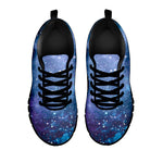 Blue Cloud Starfield Galaxy Space Print Black Running Shoes