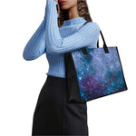 Blue Cloud Starfield Galaxy Space Print Canvas Tote Bag