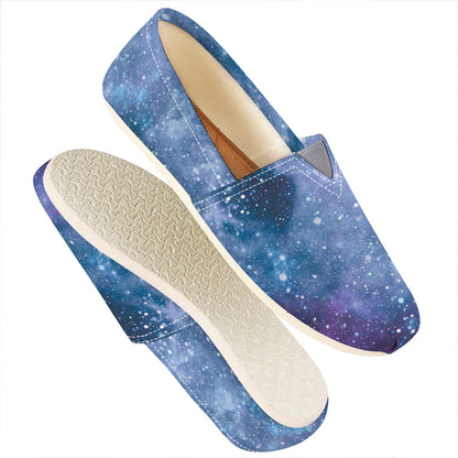 Blue Cloud Starfield Galaxy Space Print Casual Shoes