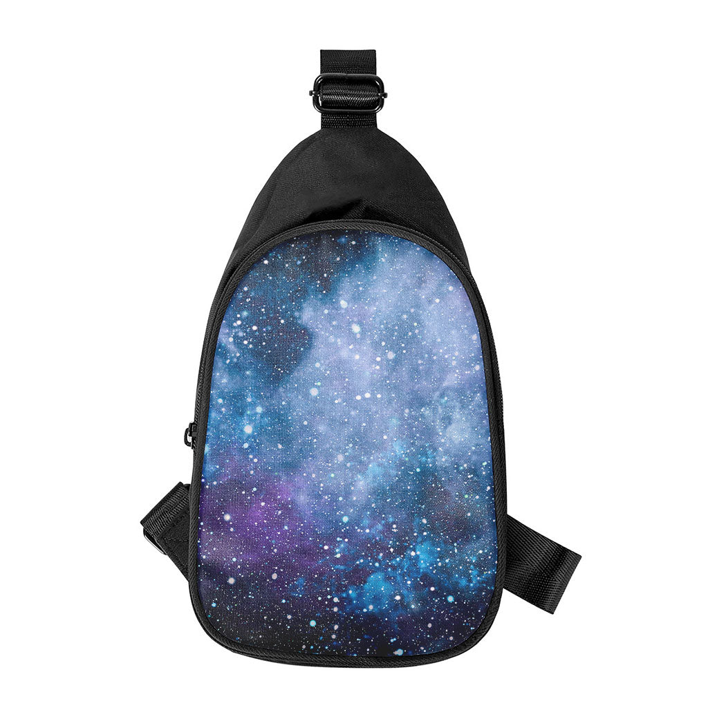 Blue Cloud Starfield Galaxy Space Print Chest Bag