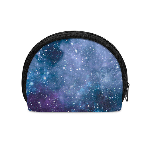Blue Cloud Starfield Galaxy Space Print Coin Purse