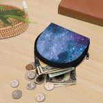 Blue Cloud Starfield Galaxy Space Print Coin Purse