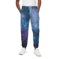 Blue Cloud Starfield Galaxy Space Print Cotton Sweatpants