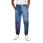Blue Cloud Starfield Galaxy Space Print Cotton Pants
