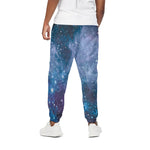 Blue Cloud Starfield Galaxy Space Print Cotton Pants