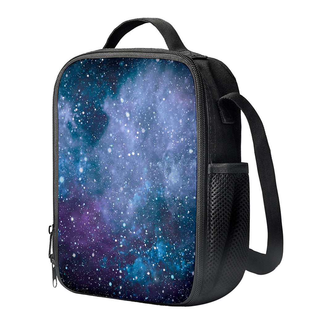 Blue Cloud Starfield Galaxy Space Print Crossbody Lunch Bag