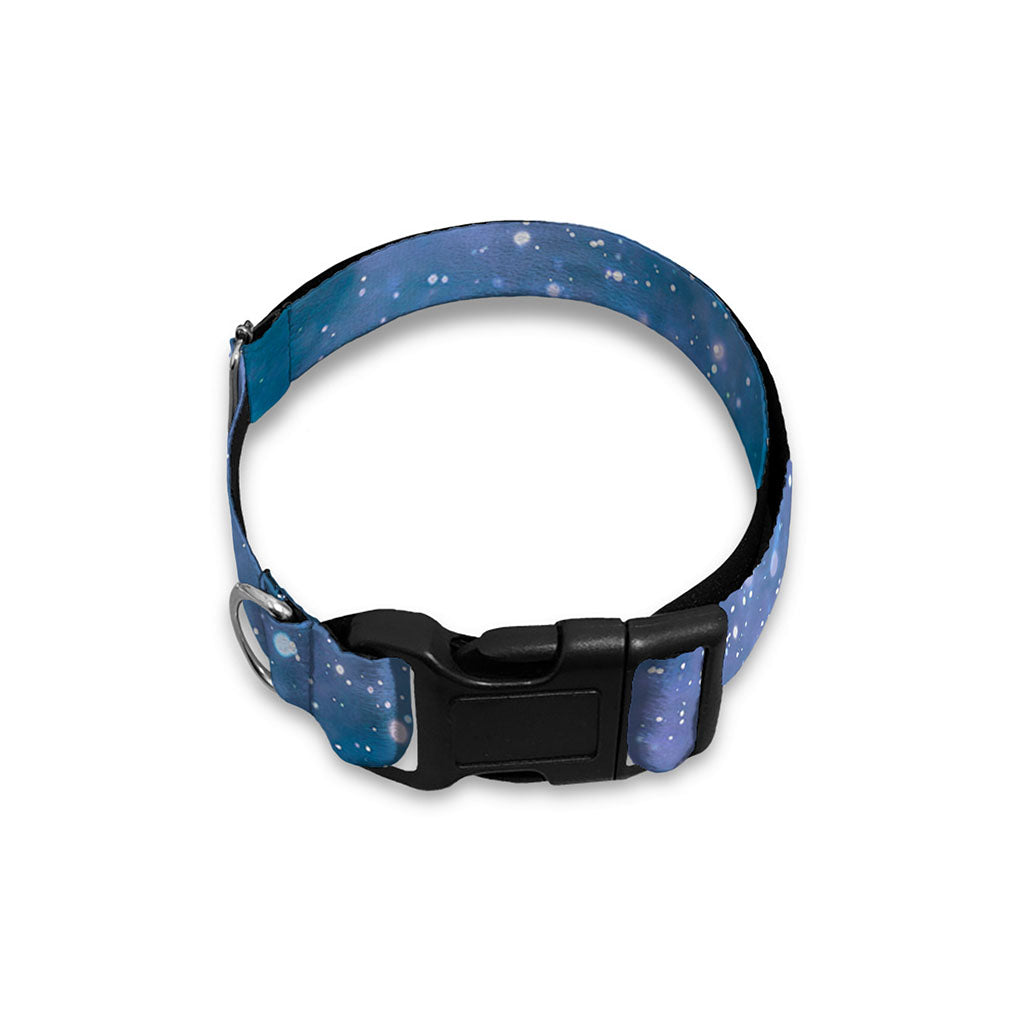 Blue Cloud Starfield Galaxy Space Print Dog Collar