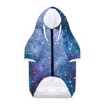 Blue Cloud Starfield Galaxy Space Print Dog Zip Up Hoodie