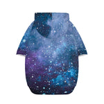 Blue Cloud Starfield Galaxy Space Print Dog Zip Up Hoodie