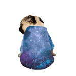 Blue Cloud Starfield Galaxy Space Print Dog Zip Up Jacket