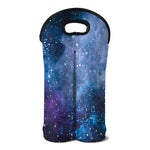 Blue Cloud Starfield Galaxy Space Print Double Neoprene Wine Tote