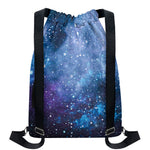 Blue Cloud Starfield Galaxy Space Print Drawstring Backpack