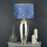 Blue Cloud Starfield Galaxy Space Print Drum Lamp Shade