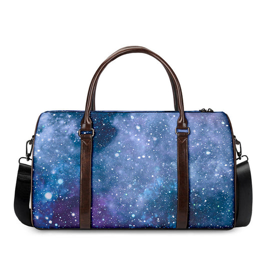 Blue Cloud Starfield Galaxy Space Print Duffle Bag