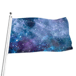 Blue Cloud Starfield Galaxy Space Print Flag