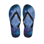 Blue Cloud Starfield Galaxy Space Print Flip Flops