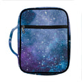 Blue Cloud Starfield Galaxy Space Print Front Pocket Bible Bag
