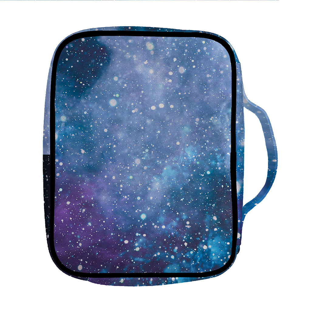 Blue Cloud Starfield Galaxy Space Print Front Pocket Bible Bag
