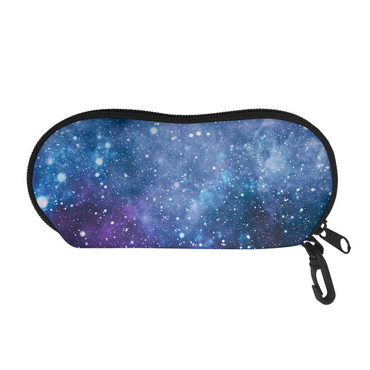 Blue Cloud Starfield Galaxy Space Print Glasses Case