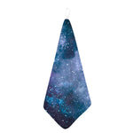 Blue Cloud Starfield Galaxy Space Print Hand Towel