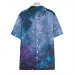 Blue Cloud Starfield Galaxy Space Print Hawaiian Shirt